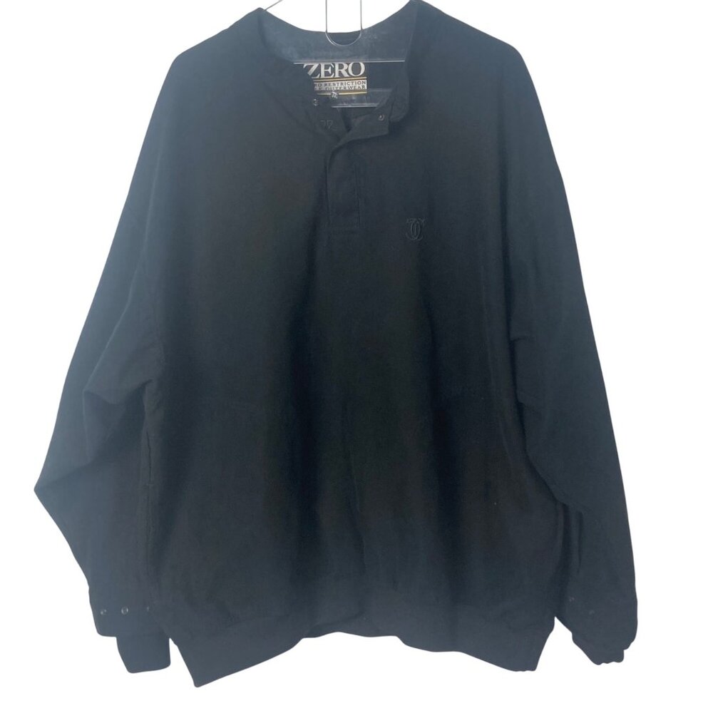 Zero Restriction Mens Pullover Golf Jacket 2XL Black The Country Club USA